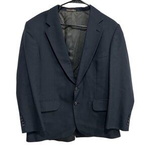 Vintage Stafford Mens Navy Blue Suit Jacket Blazer Size Wool Blend Sz 40S